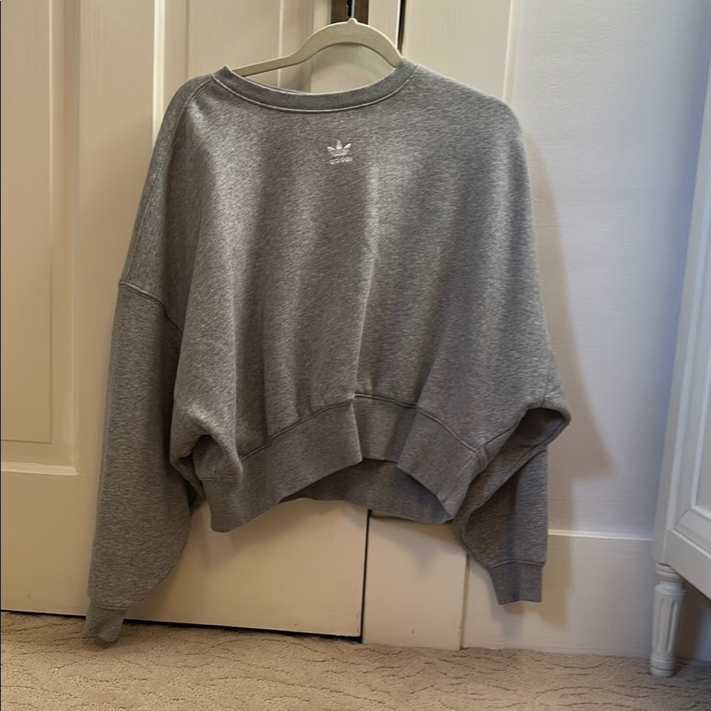 Adidas Heather Gray Oversized Sweatshirt
